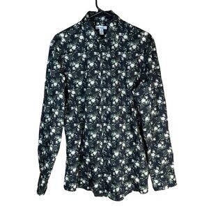 Bar III Shirt Mens Size M‎ Floral Button Up Slim Fit Long Sleeve Organic Cotton